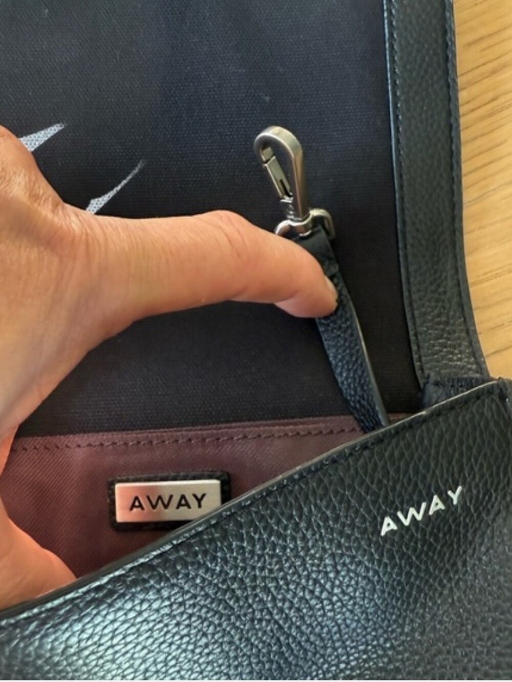 Away Black Pebbled Leather Crossbody Bag - Picture 15 of 15